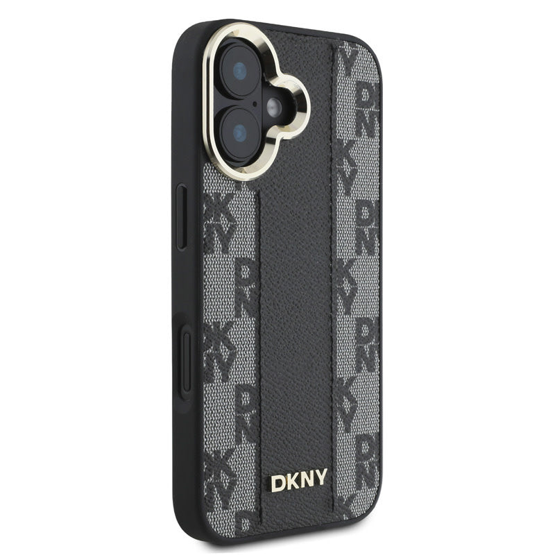 DKNY iPhone 16 Backcover hoesje Magsafe - Checkered Pattern - Zwart-Hoesjes-Ilumina Benelux