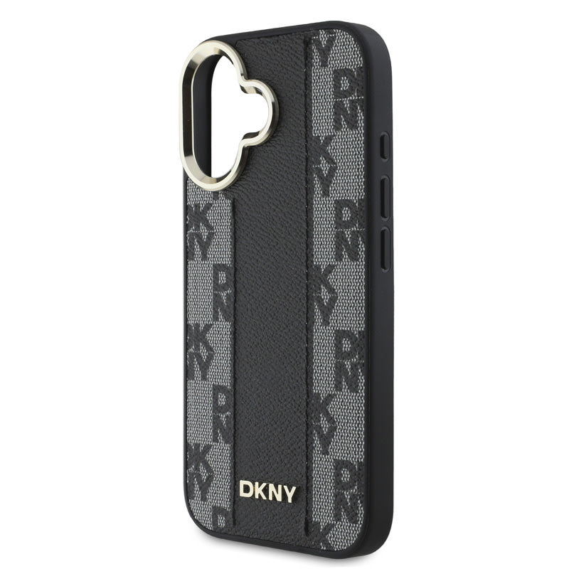 DKNY iPhone 16 Backcover hoesje Magsafe - Checkered Pattern - Zwart-Hoesjes-Ilumina Benelux