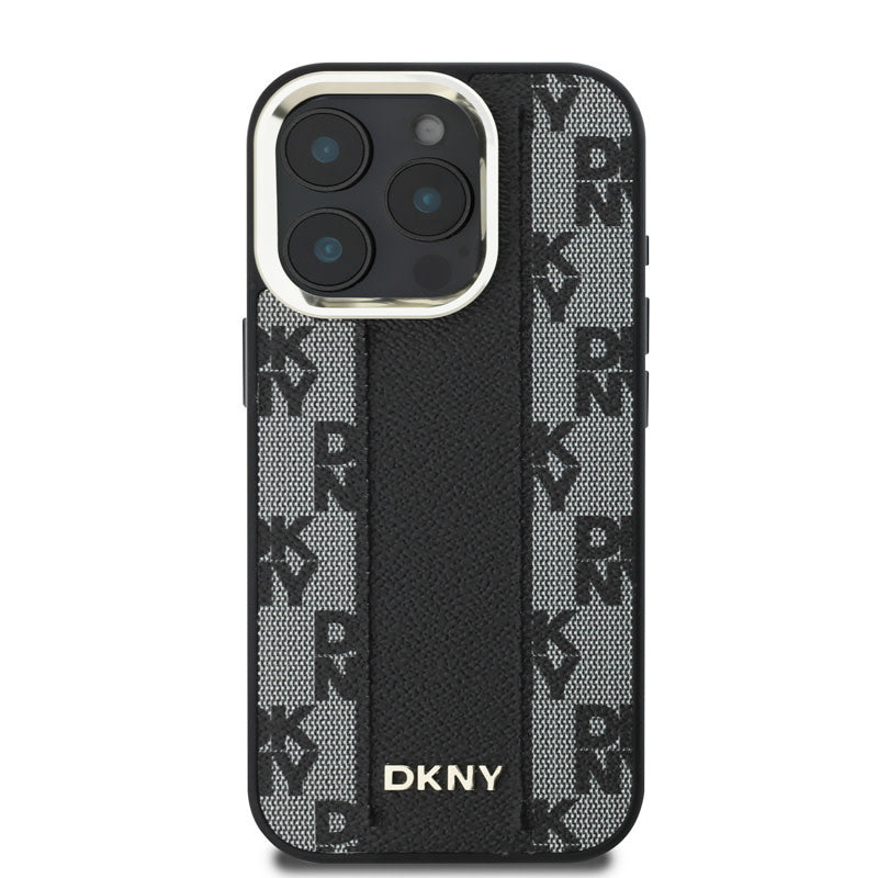 DKNY iPhone 16 Pro Backcover hoesje Magsafe - Checkered Pattern - Zwart-Hoesjes-Ilumina Benelux