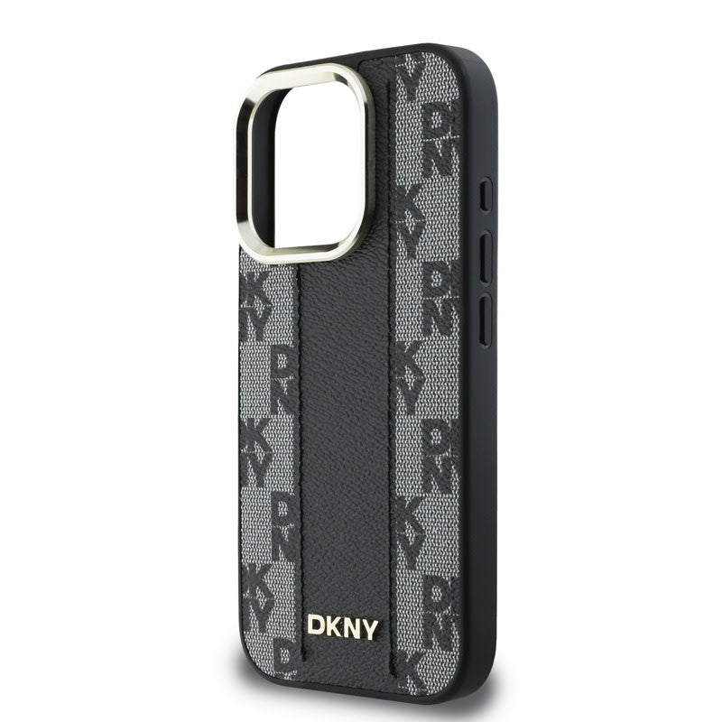 DKNY iPhone 16 Pro Backcover hoesje Magsafe - Checkered Pattern - Zwart-Hoesjes-Ilumina Benelux