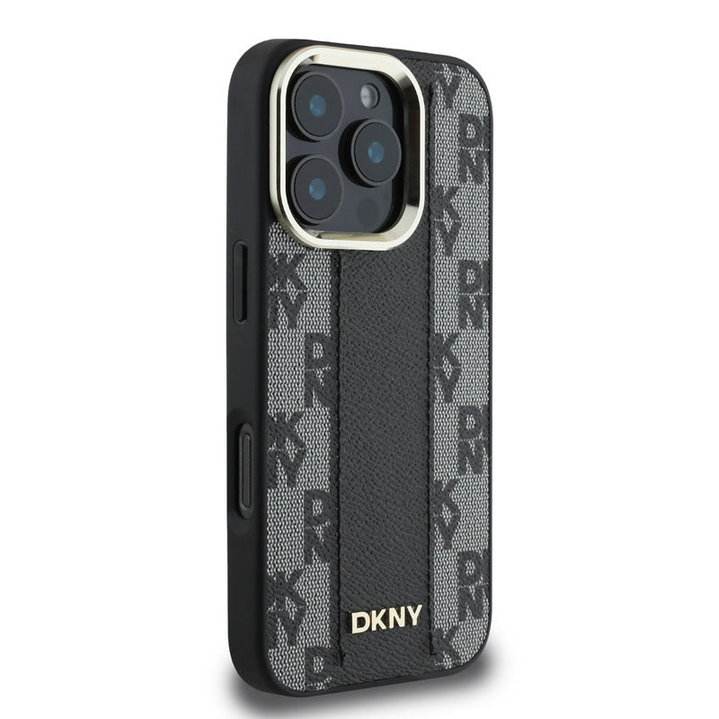 DKNY iPhone 16 Pro Max Backcover hoesje Magsafe - Checkered Pattern - Zwart-Hoesjes-Ilumina Benelux