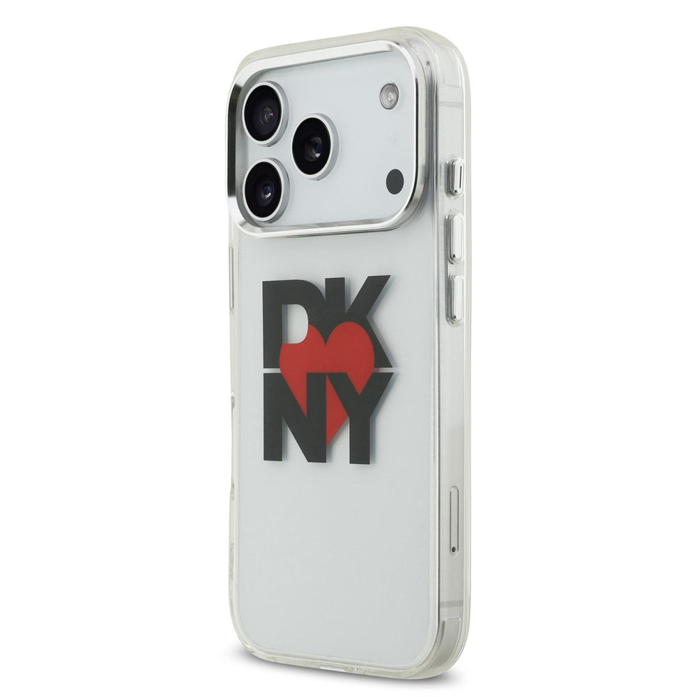 DKNY iPhone 17 Pro Back Cover hoesje - Printed Heart Logo - Zwart-Hoesjes-Ilumina Benelux