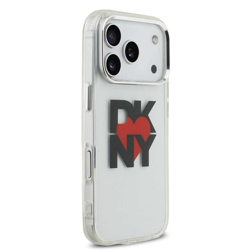 DKNY iPhone 17 Pro Back Cover hoesje - Printed Heart Logo - Zwart-Hoesjes-Ilumina Benelux