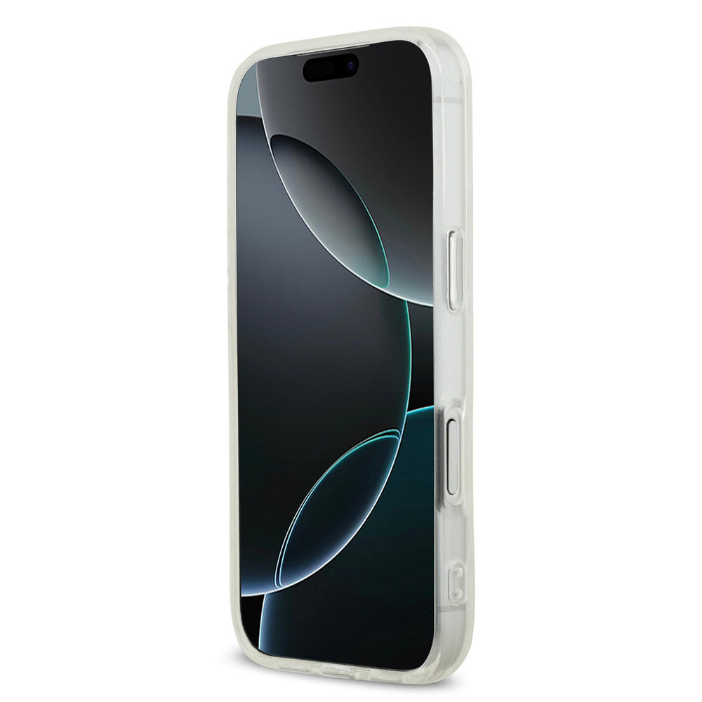 DKNY iPhone 17 Pro Backcover hoesje - Grid Pattern - Double Layer - Wit-Hoesjes-Ilumina Benelux