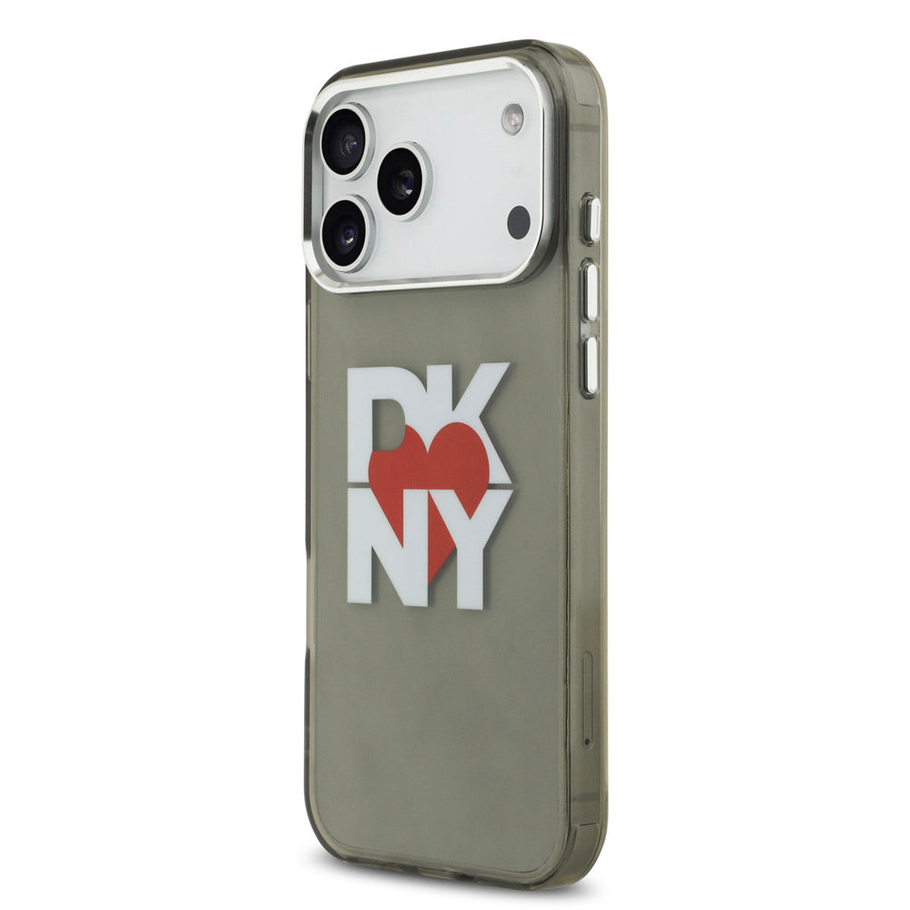 DKNY iPhone 17 Pro Max Back Cover hoesje - Printed Heart Logo - Zwart-Hoesjes-Ilumina Benelux