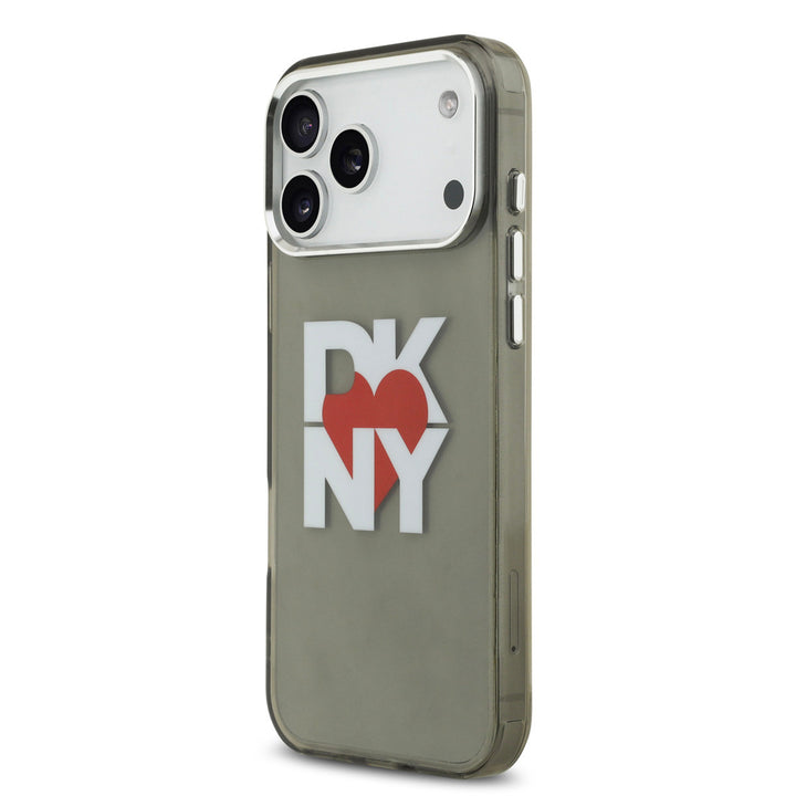 DKNY iPhone 17 Pro Max Back Cover hoesje - Printed Heart Logo - Zwart-Hoesjes-Ilumina Benelux