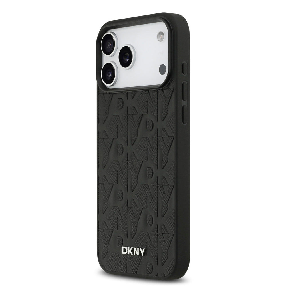 DKNY iPhone 17 Pro Max Backcover hoesje - MagSafe - Grid Pattern - Zwart-Hoesjes-Ilumina Benelux