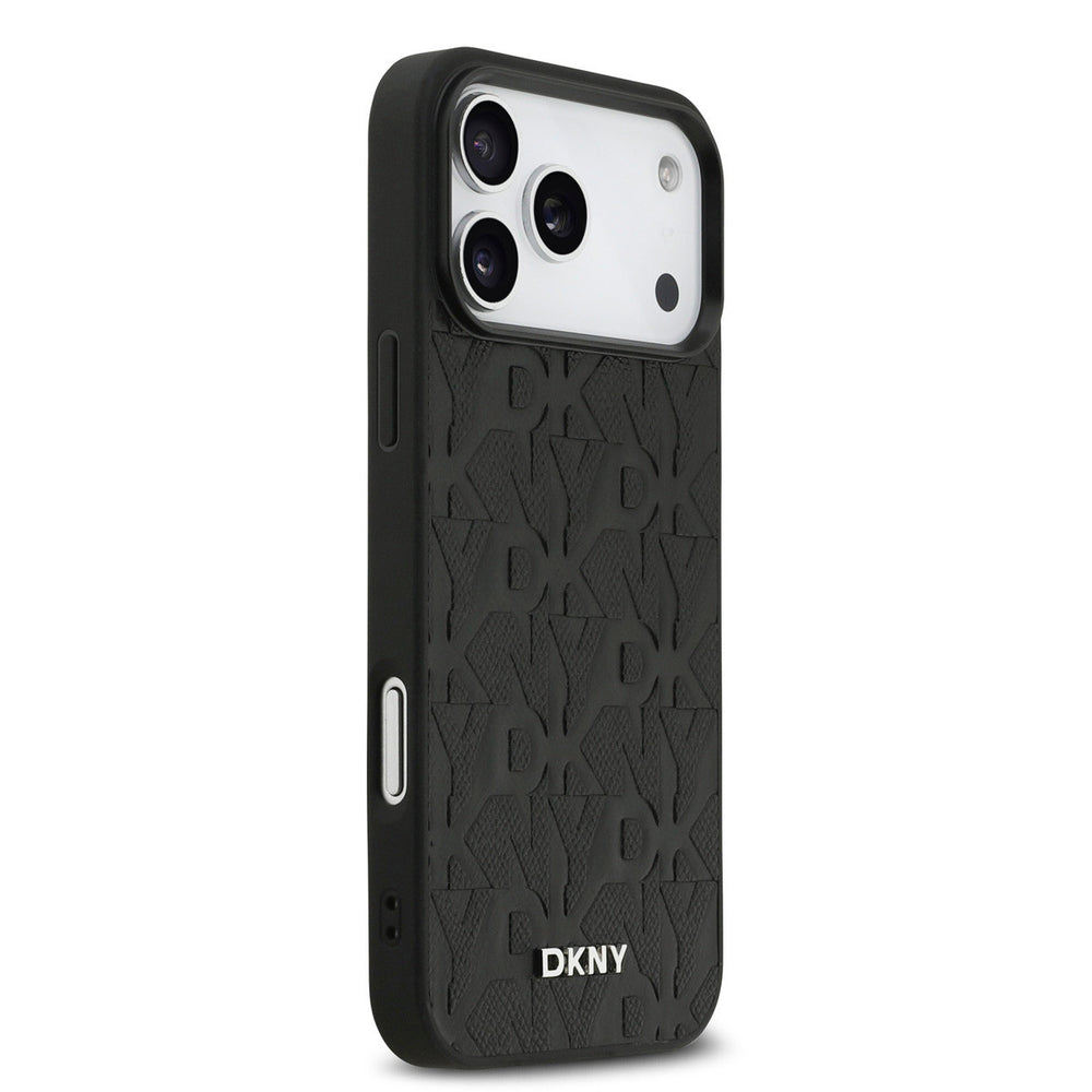 DKNY iPhone 17 Pro Max Backcover hoesje - MagSafe - Grid Pattern - Zwart-Hoesjes-Ilumina Benelux