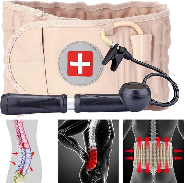 Decompressiegordel rug – Chiropractische rugbrace – Rugpijnverlichting – Hernia ondersteuning – Verstelbaar – Zwart-Ilumina Benelux