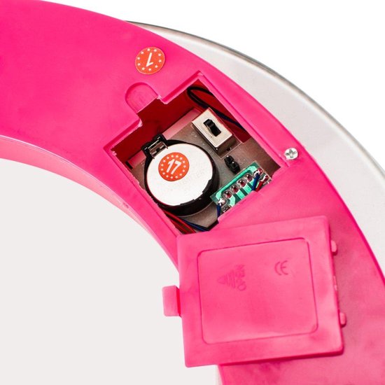 Digitale personenweegschaal – Badkamerweegschaal 180 kg – LCD display – Gehard glas 33 cm rond – Auto aan/uit – Roze-Personenweegschaal-Ilumina Benelux