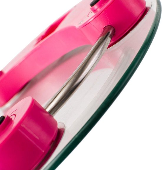 Digitale personenweegschaal – Badkamerweegschaal 180 kg – LCD display – Gehard glas 33 cm rond – Auto aan/uit – Roze-Personenweegschaal-Ilumina Benelux