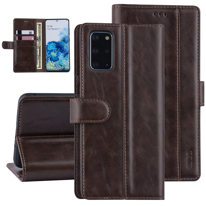 DonkerBruin hoesje Samsung Galaxy S20 Plus - Book Case - PU leather-Hoesjes-Ilumina Benelux