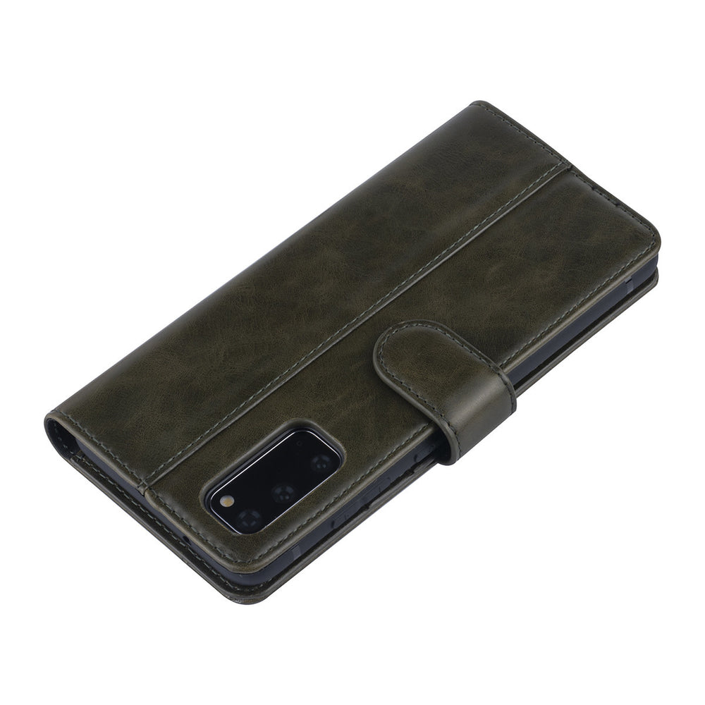 DonkerGroen hoesje Samsung Galaxy S20 - Book Case - PU leather-Hoesjes-Ilumina Benelux