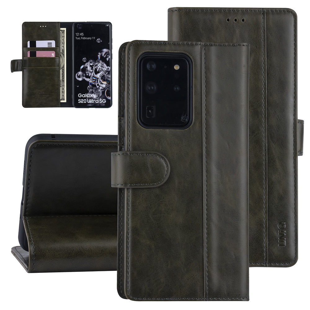 DonkerGroen hoesje Samsung Galaxy S20 Ultra - Book Case - PU leather-Hoesjes-Ilumina Benelux
