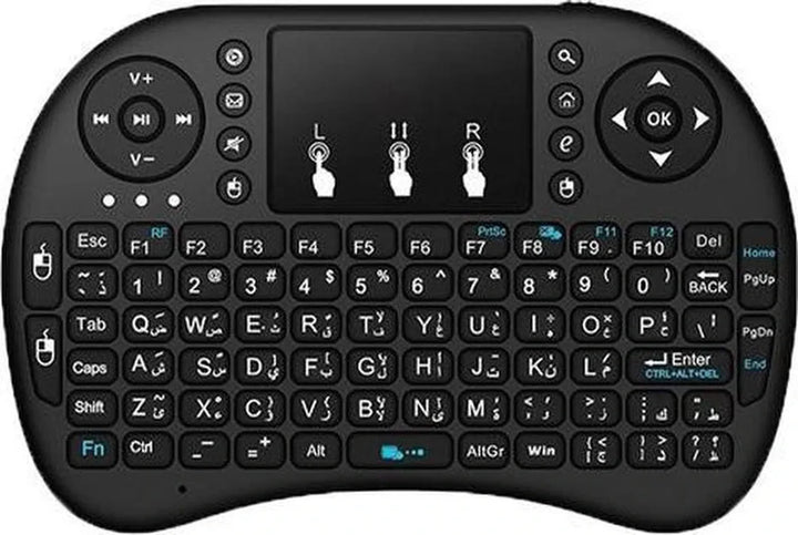 Draadloos toetsenbord – Mini keyboard met touchpad – Inclusief muisfunctie – Voor PC, smartphone, console & Smart TV – Zwart-Toetsenbord en muis-Ilumina Benelux