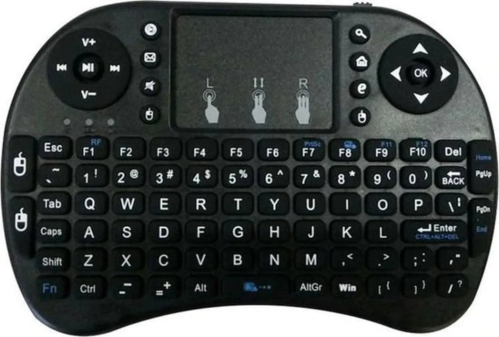 Draadloos toetsenbord – Mini keyboard met touchpad – Inclusief muisfunctie – Voor PC, smartphone, console & Smart TV – Zwart-Toetsenbord en muis-Ilumina Benelux