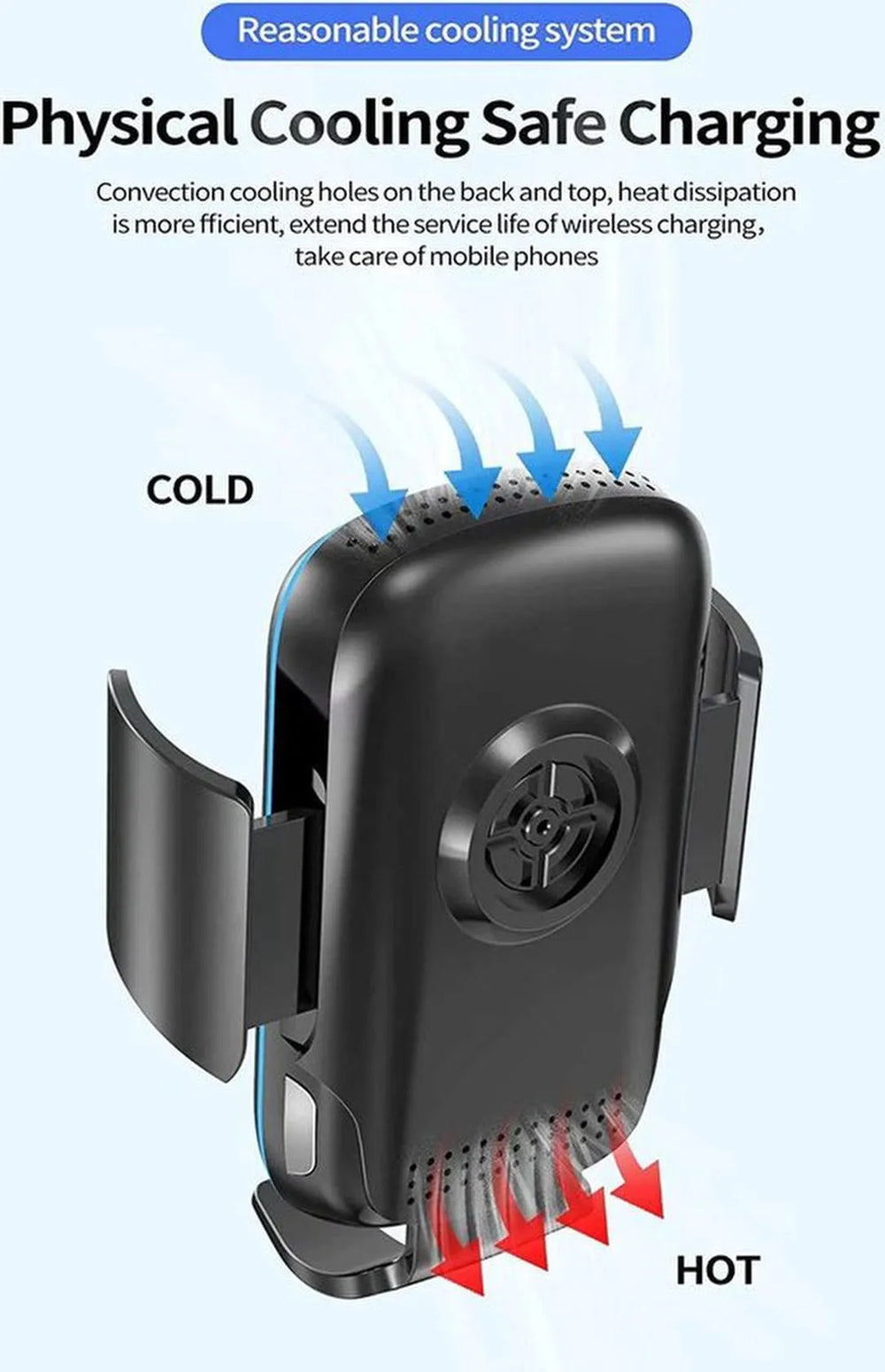 Draadloze autolader – 15W Qi snelladen – Telefoonhouder ventilatierooster & voorruit – Geschikt voor iPhone/Samsung Galaxy – Zwart-Ilumina Benelux