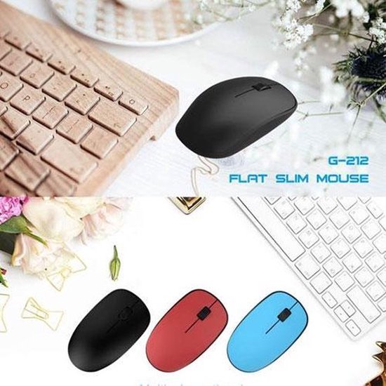 Draadloze muis – Optische 2.4GHz – Voor laptop en computer – Links- en rechtshandig – Blauw-Muis-Ilumina Benelux