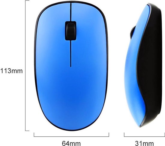 Draadloze muis – Optische 2.4GHz – Voor laptop en pc – Links- en rechtshandig – Wit-Muis-Ilumina Benelux