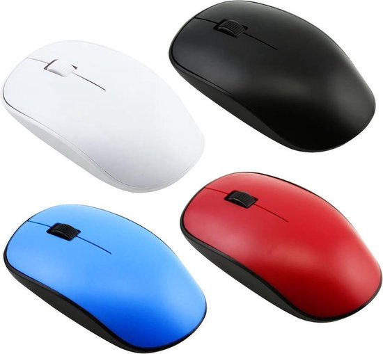 Draadloze muis – Optische 2.4GHz – Voor laptop en pc – Links- en rechtshandig – Wit-Muis-Ilumina Benelux
