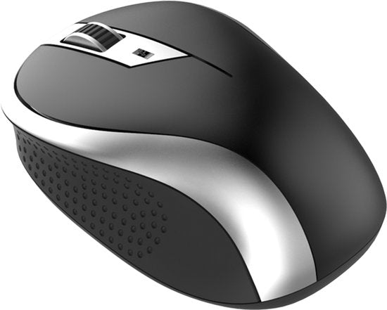 Draadloze muis voor laptop en computer – Optische 2.4GHz – USB ontvanger – Ergonomisch – Zwart-Muis-Ilumina Benelux