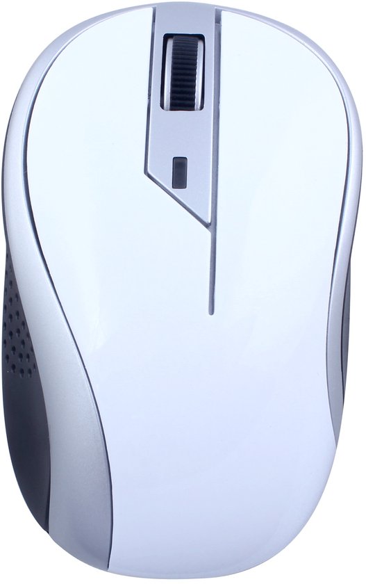 Draadloze muis voor laptop en pc – Optische 2.4GHz – USB ontvanger – Ergonomisch – Wit-Muis-Ilumina Benelux