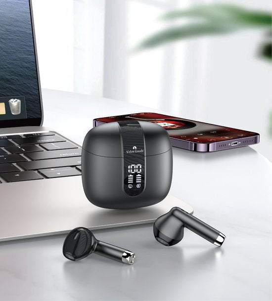 Draadloze oordopjes – Bluetooth – In-ear – Geschikt voor smartphone & laptop – Zwart-In-ear koptelefoon-Ilumina Benelux