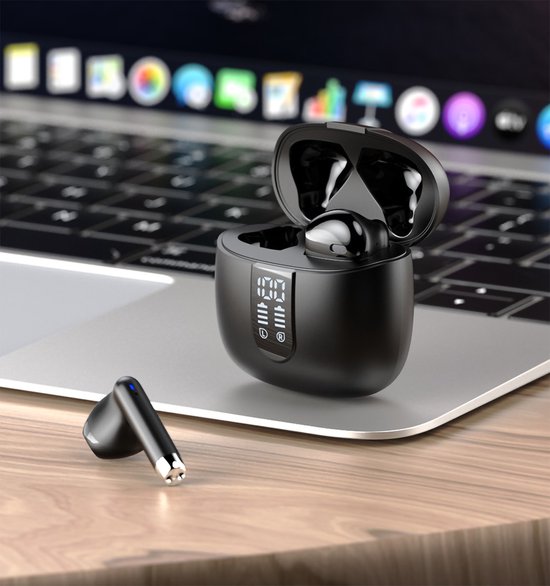 Draadloze oordopjes – Bluetooth – In-ear – Geschikt voor smartphone & laptop – Zwart-In-ear koptelefoon-Ilumina Benelux
