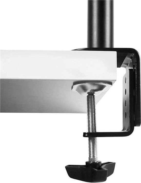 Dubbele monitorarm bureau – Monitor beugel 2 schermen – Universeel – VESA 75x75/100x100 – Zwart-Monitorbeugel-Ilumina Benelux