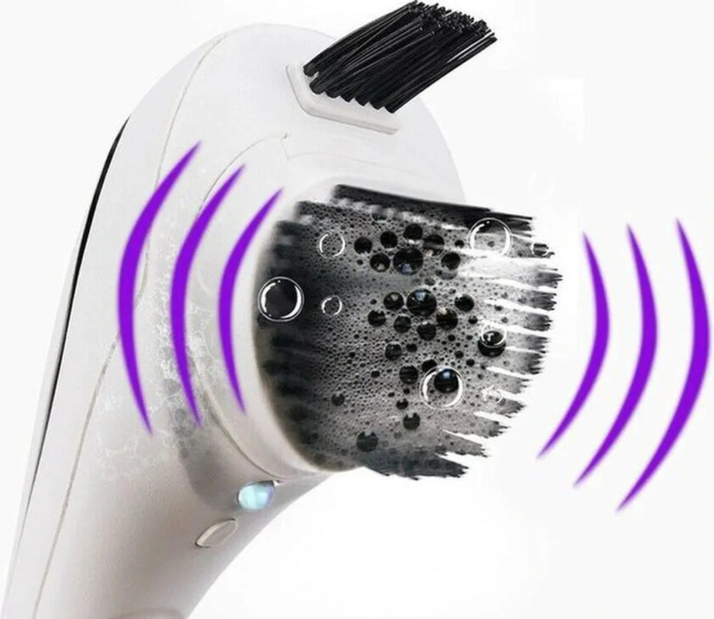 Elektrische reinigingsborstel – Multifunctioneel – Voor schoenen, kleding, keuken & bankstel – Draadloos – Wit-Schoenverzorging-Ilumina Benelux