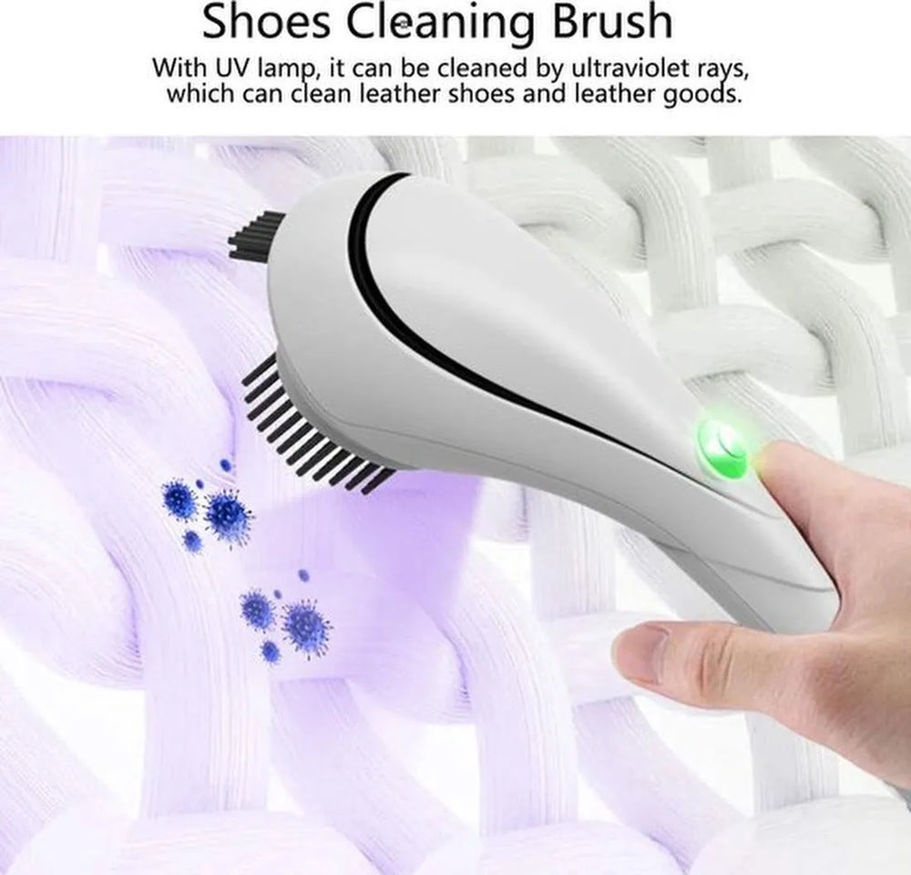 Elektrische reinigingsborstel – Multifunctioneel – Voor schoenen, kleding, keuken & bankstel – Draadloos – Wit-Schoenverzorging-Ilumina Benelux