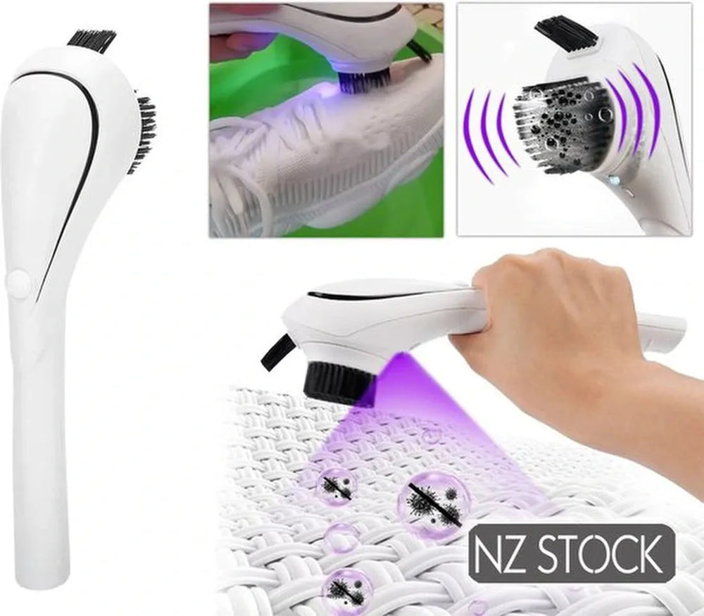 Elektrische reinigingsborstel – Multifunctioneel – Voor schoenen, kleding, keuken & bankstel – Draadloos – Wit-Schoenverzorging-Ilumina Benelux