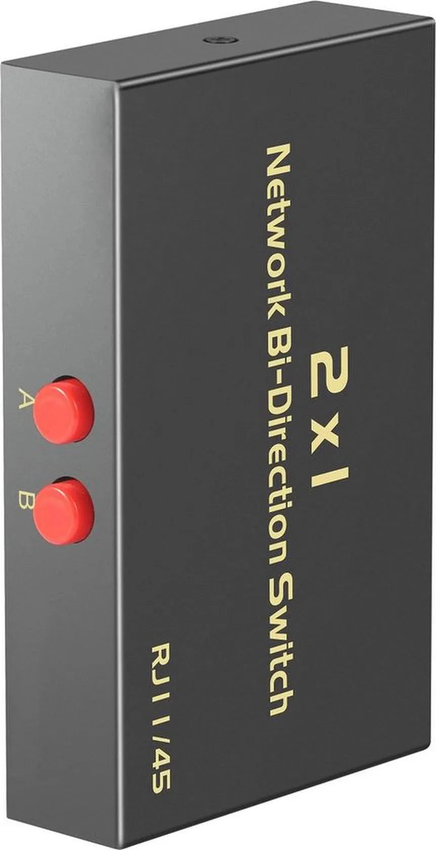 Ethernet switch 2-poorts – RS232 RJ45 – Netwerk splitter adapter – Intranet box – Zwart-Netwerkswitch-Ilumina Benelux