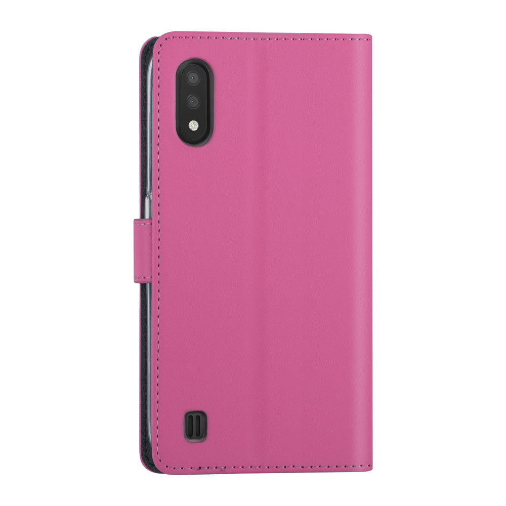 Felroze hoesje Samsung Galaxy A01 - Book Case - Kaarthouder (A015F)-Hoesjes-Ilumina Benelux