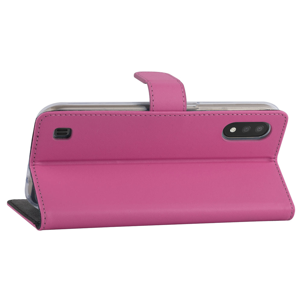 Felroze hoesje Samsung Galaxy A01 - Book Case - Kaarthouder (A015F)-Hoesjes-Ilumina Benelux