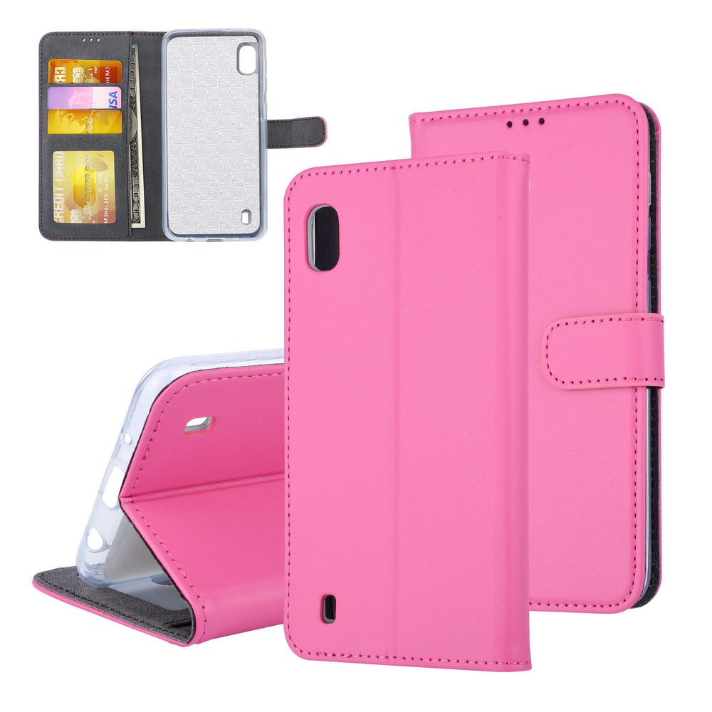 Felroze hoesje Samsung Galaxy A10 (2019) Book Case - Pasjeshouder - Magneetsluiting (A105F)-Hoesjes-Ilumina Benelux