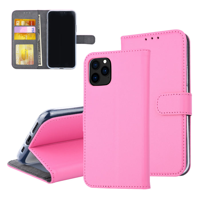 Felroze hoesje iPhone 11 Pro - Book Case - Pasjeshouder - Magneetsluiting-Hoesjes-Ilumina Benelux