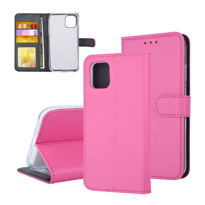 Felroze hoesje iPhone 11 Pro Max - Book Case - Pasjeshouder - Magneetsluiting-Hoesjes-Ilumina Benelux