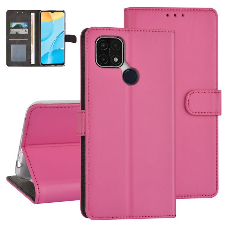 Felroze hoesje voor Oppo A15 - Book Case - Pasjeshouder - Magneetsluiting-Hoesjes-Ilumina Benelux