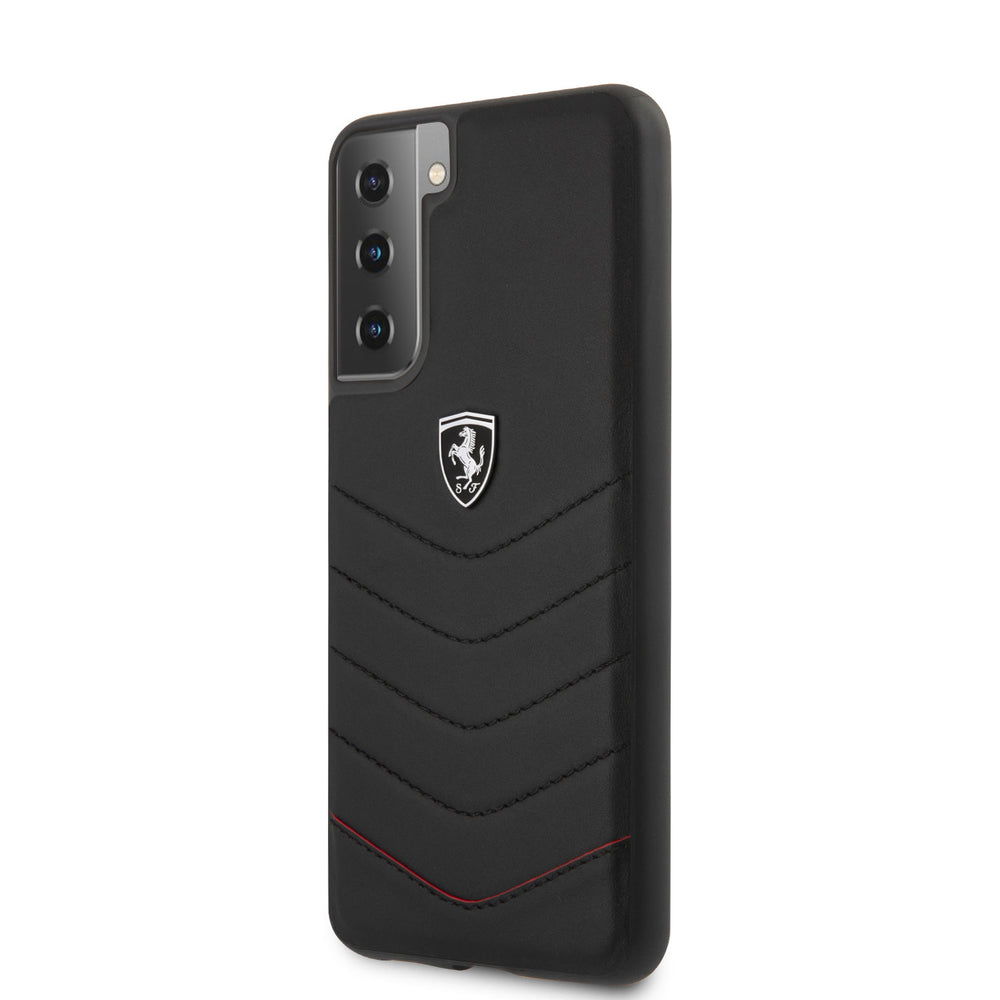 Ferrari Samsung Galaxy S21 Plus Zwart Backcover hoesje - Off Track Quilted-Hoesjes-Ilumina Benelux