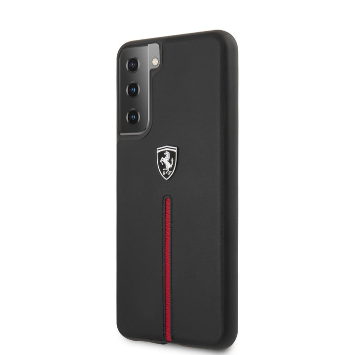 Ferrari Samsung Galaxy S21 Plus Zwart Backcover hoesje - Off Track Stripe-Hoesjes-Ilumina Benelux