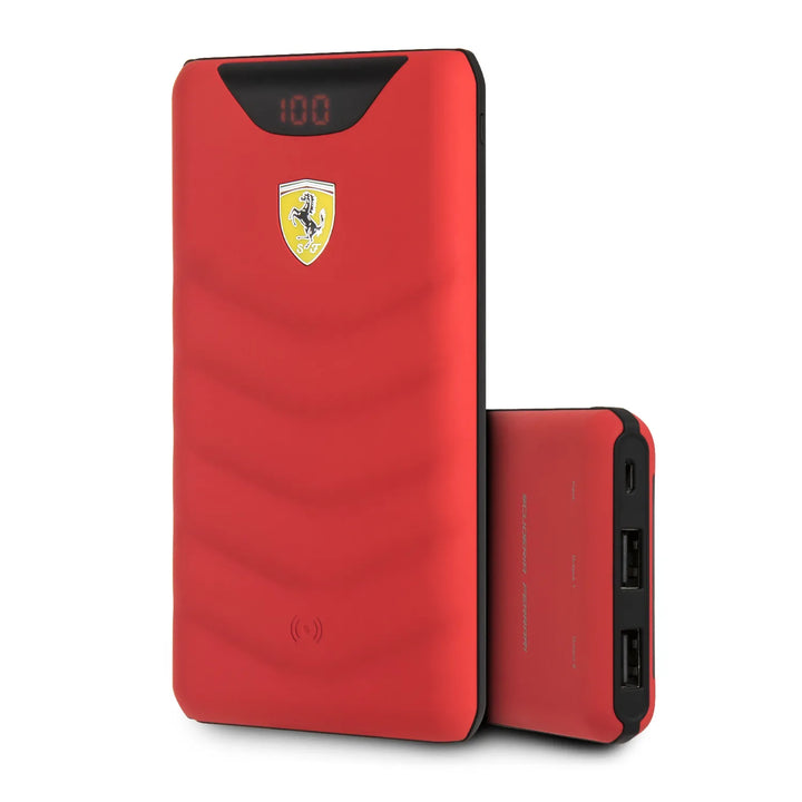 Ferrari draadloze powerbank van 10000 mAH - rood-Powerbank-Ilumina Benelux