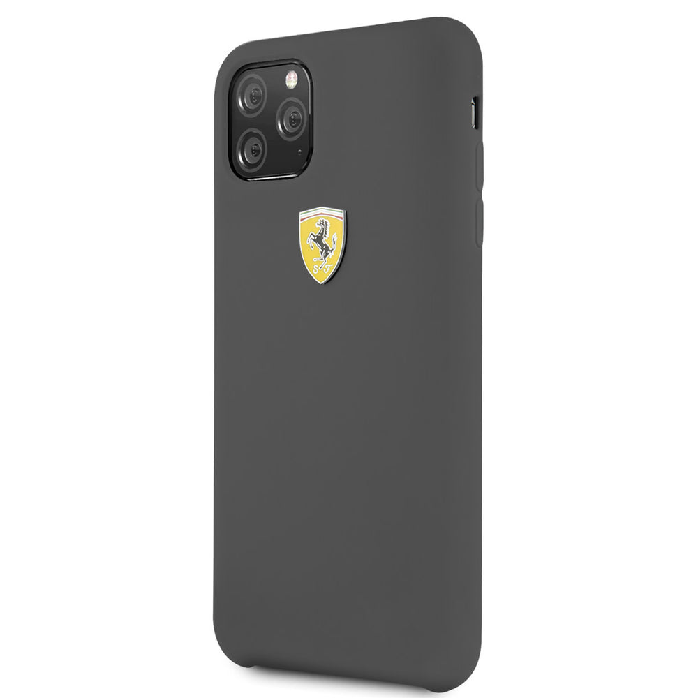 Ferrari iPhone 11 Pro Max Backcover hoesje - Silicone - Printed Logo - Zwart-Hoesjes-Ilumina Benelux