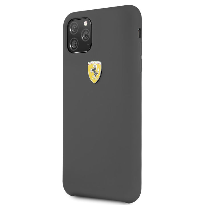 Ferrari iPhone 11 Pro Max Backcover hoesje - Silicone - Printed Logo - Zwart-Hoesjes-Ilumina Benelux