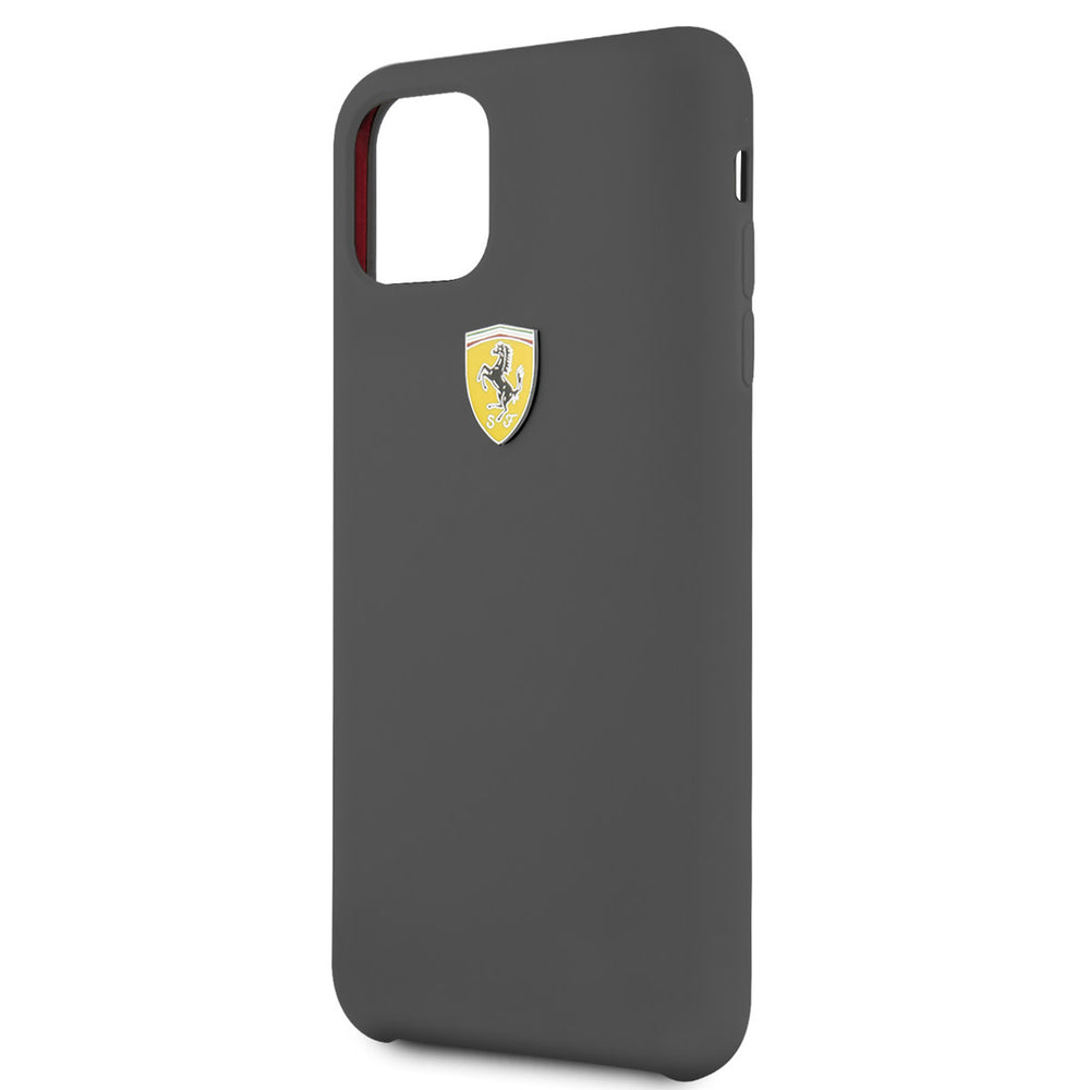 Ferrari iPhone 11 Pro Max Backcover hoesje - Silicone - Printed Logo - Zwart-Hoesjes-Ilumina Benelux