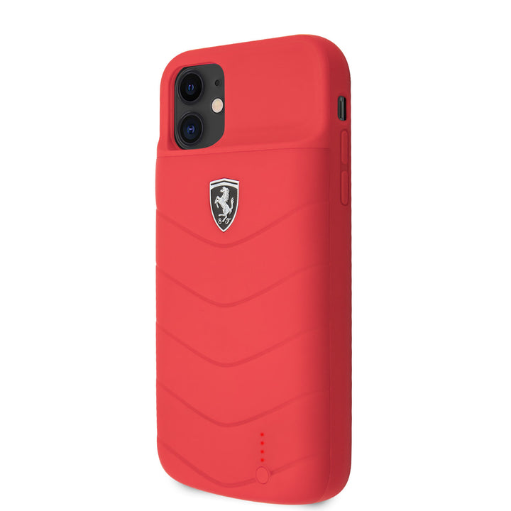 Ferrari iPhone 11 Pro Max full cover power case lichtgewicht - Rood-Powerbank-Ilumina Benelux