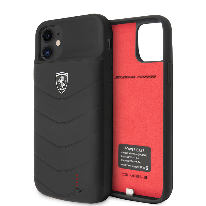 Ferrari iPhone 11 Pro Max full cover power case lichtgewicht - Zwart-Powerbank-Ilumina Benelux