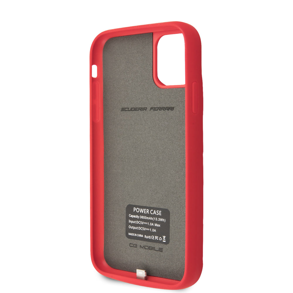 Ferrari iPhone 11 Pro full cover power case lichtgewicht - Rood-Powerbank-Ilumina Benelux