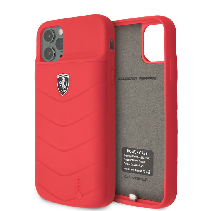 Ferrari iPhone 11 Pro full cover power case lichtgewicht - Rood-Powerbank-Ilumina Benelux