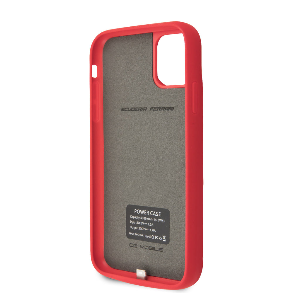 Ferrari iPhone 11 full cover power case lichtgewicht - Rood-Powerbank-Ilumina Benelux